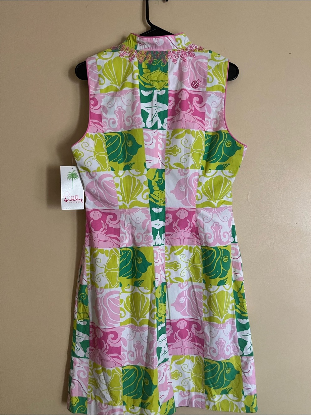 Lilly Pulitzer Pink Green Yellow Patterned Sundress - Picture 4 of 6